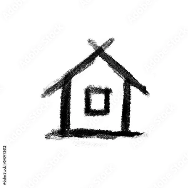 Obraz Abstract house icon sketch