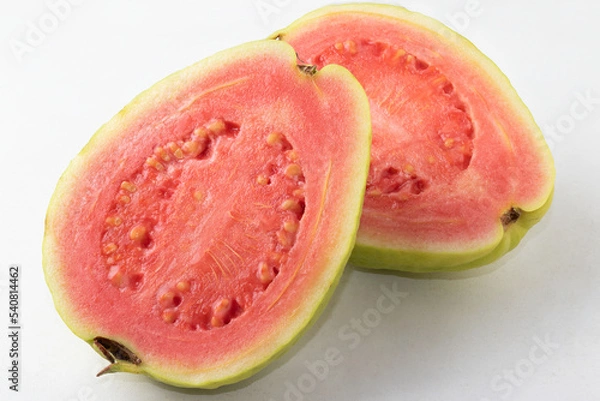 Obraz Ripe red guava isolated on white background.