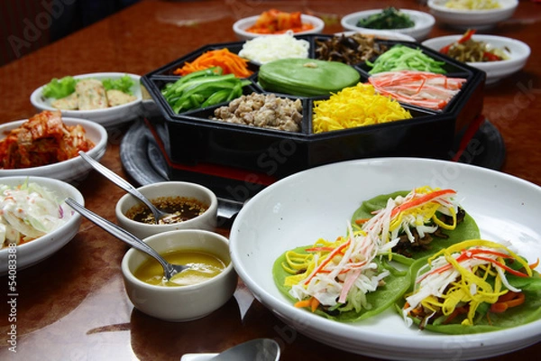Obraz Korean cuisine set