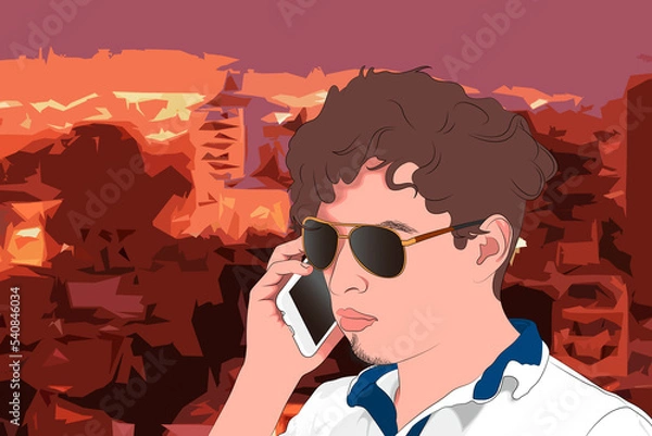 Obraz una tarde en la terraza del hotel