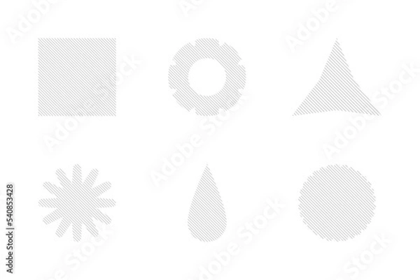 Obraz basic shapes with stripes 1