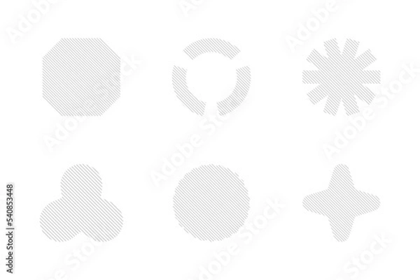 Obraz basic shapes with stripes 3