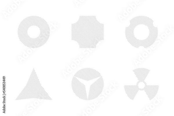 Obraz basic shapes with stripes 4