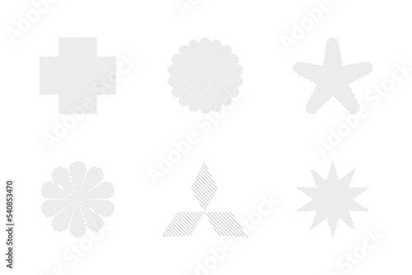 Obraz basic shapes with stripes 5