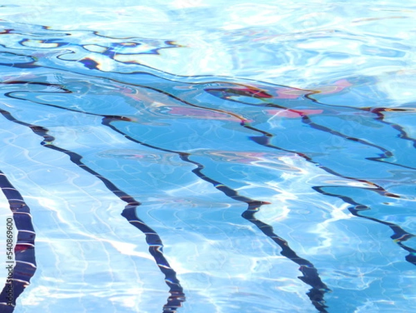 Fototapeta Steps of the pool under water