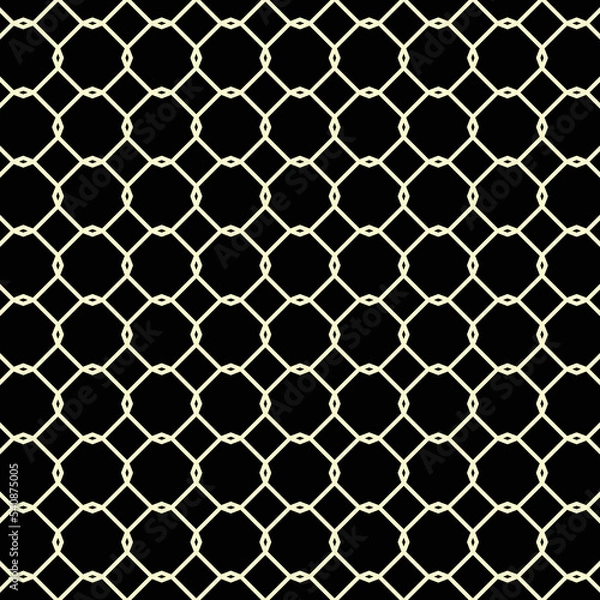 Fototapeta repeated plait quadrangles on black pattern vector design