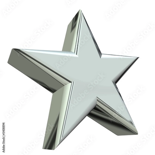 Fototapeta Silver 3D star