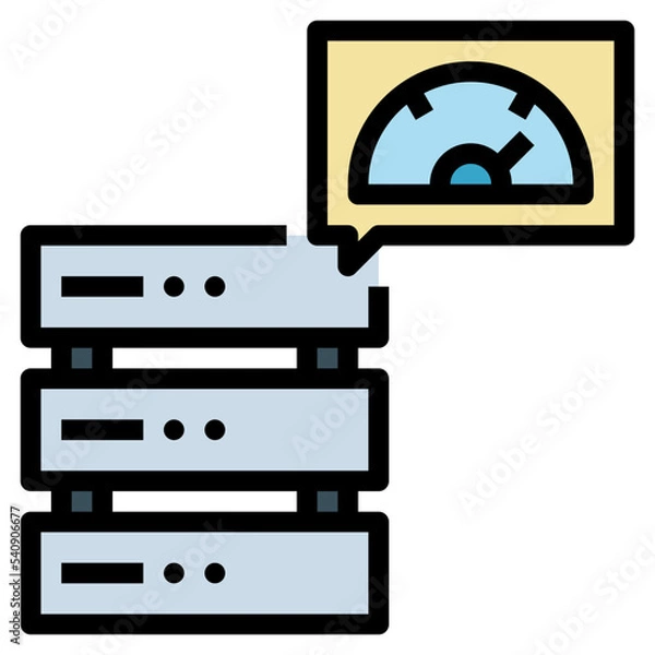 Obraz online analytics filled color line