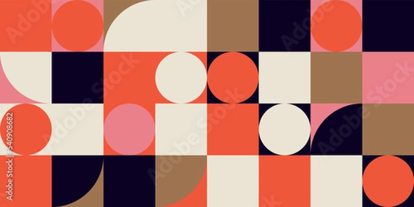 Fototapeta Retro geometric aesthetics big square background kopie