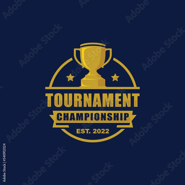 Obraz Tournament championship logo vector. Trophy logo