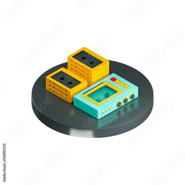 Obraz Cassette tape isolated 3d icon