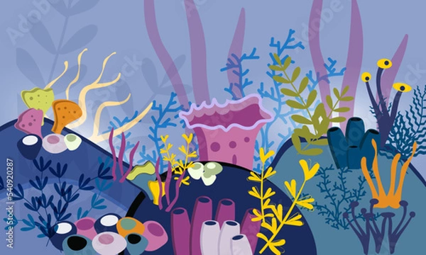 Obraz futuristic underwater world, abstract background