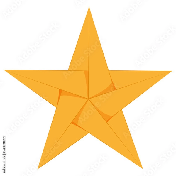 Fototapeta Origami 5 point star