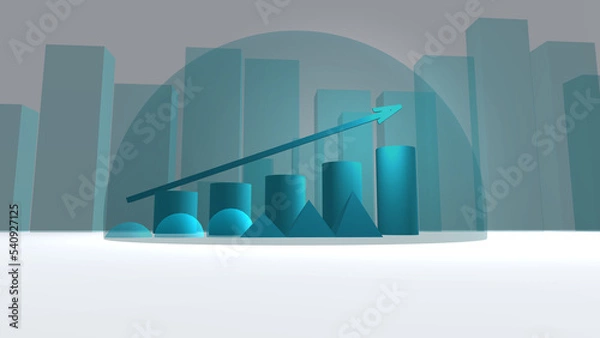 Obraz graph on the background