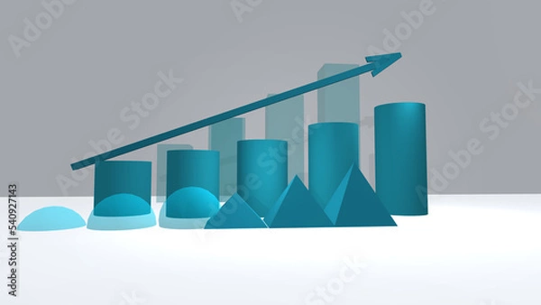 Obraz business graph and arrow