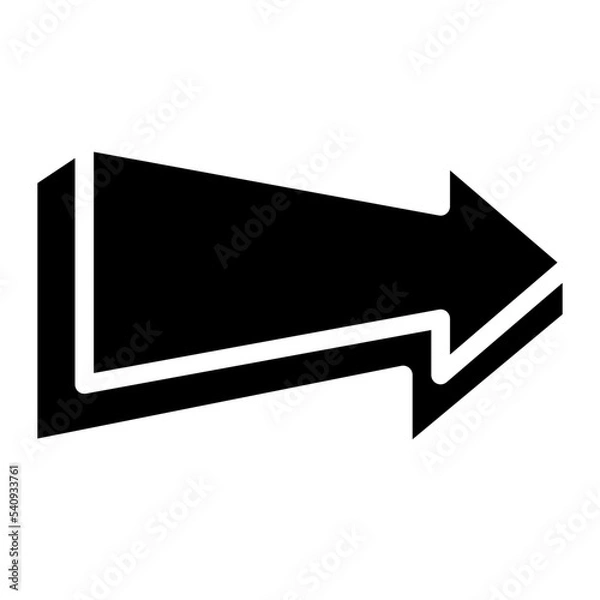 Obraz 3d right arrow