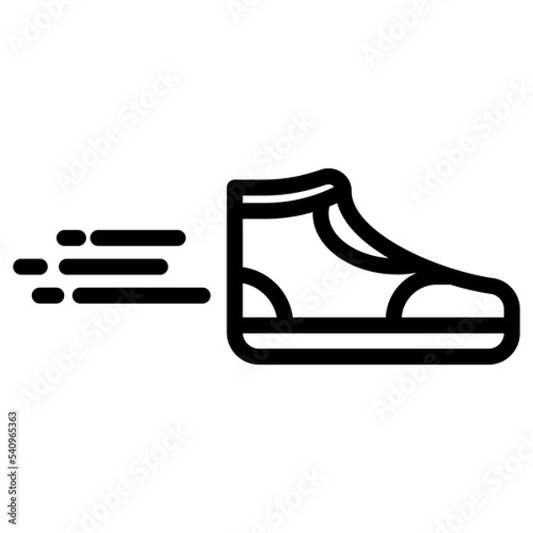 Fototapeta shoe run icon