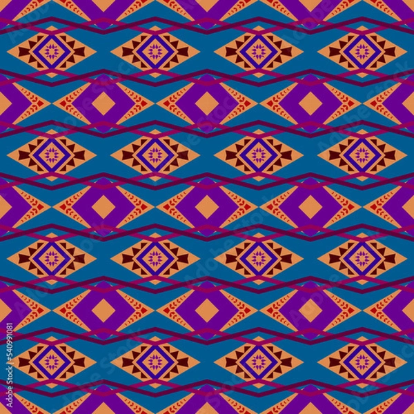 Fototapeta The geometric pattern is made into a fabric pattern.