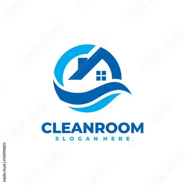 Obraz Clean room logo vector. Cleaning service business logo template design concept.
