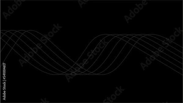 Fototapeta silver wave on black background stock vector