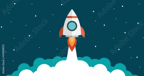 Fototapeta space modern rocket background