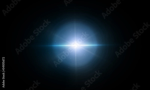 Obraz Beautiful light flares. Glowing streaks on dark background