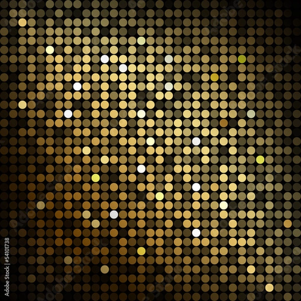 Obraz Gold disco lights - vector abstract background