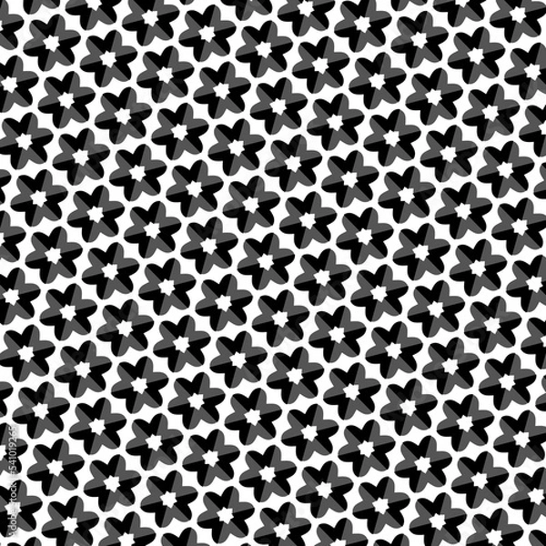 Fototapeta black and white seamless pattern