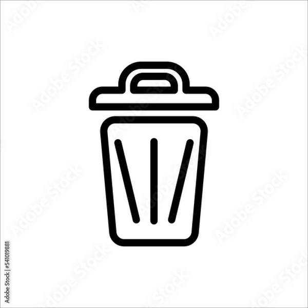 Fototapeta trash icon logo vector design template