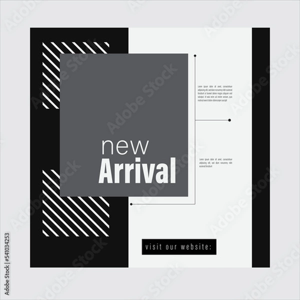 Fototapeta Minimalist instagram post template 