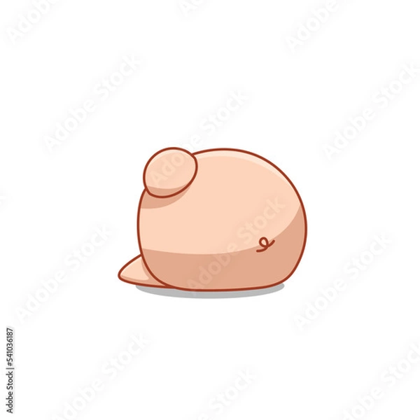 Fototapeta illustration cartoon of a pig