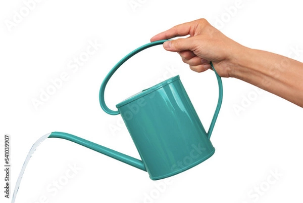 Fototapeta Gesture series: hand with watering can.