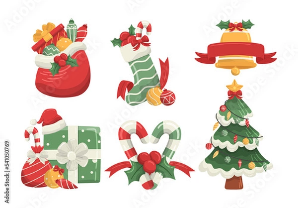 Fototapeta Christmas Vector Illustrations
