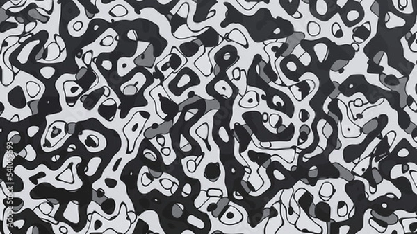 Obraz Abstract black and white liquid texture background
