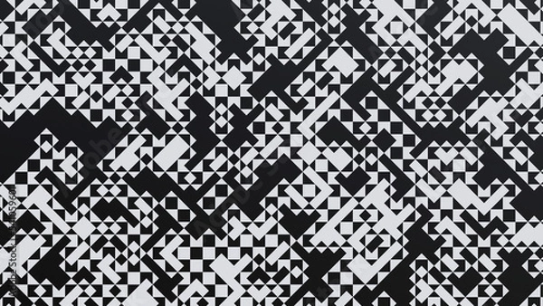 Obraz Abstract black and white blocks texture background
