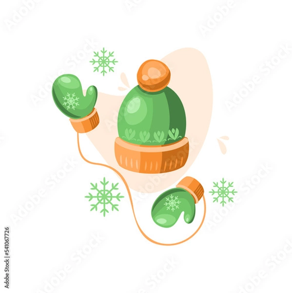 Obraz A hat and mittens.
