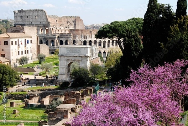 Obraz フォロ・ロマーノとコロッセオ