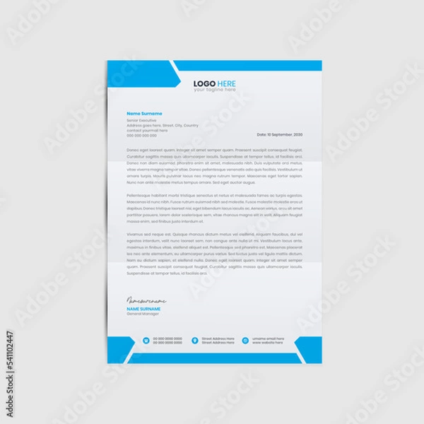 Obraz Elegant letterhead template design