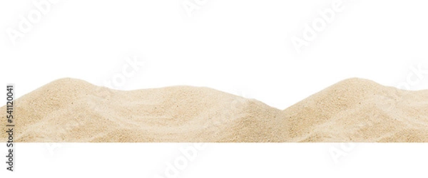 Fototapeta Close up pile sand dune isolated on white background 