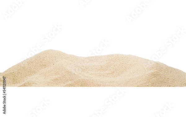 Fototapeta Close up pile sand dune isolated on white background 