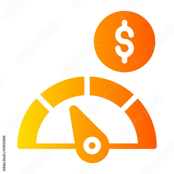 Fototapeta low risk gradient icon