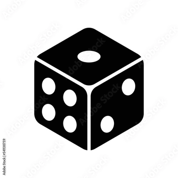 Fototapeta dice icon vector design template in white background