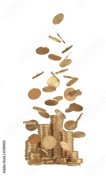 Obraz Falling dollar coins