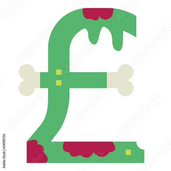 Fototapeta Pound flat icon style