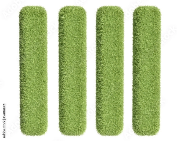 Obraz Four green grass rectangles
