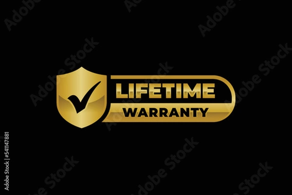 Obraz Life time warranty stamp label vector