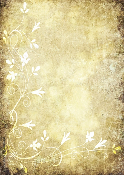 Fototapeta Digital artwork, A4. Nice page for notes. BOS Pages for Book of Shadows, Grimoire. Blank Spell Paper, Printable Junk Journal Pages, DIY Witchcraft Spell Book