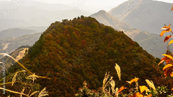 Fototapeta mountain landscape of autumn in Japan