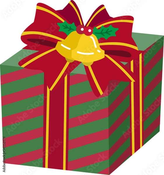 Fototapeta 大きなリボンでラッピングされたクリスマスプレゼント