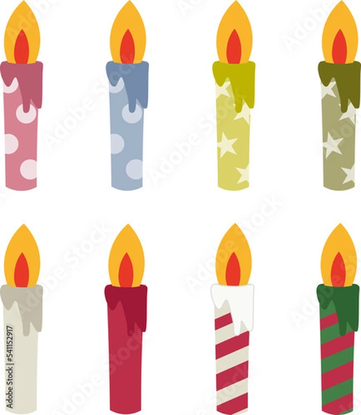 Fototapeta キャンドルのバリエーションセット